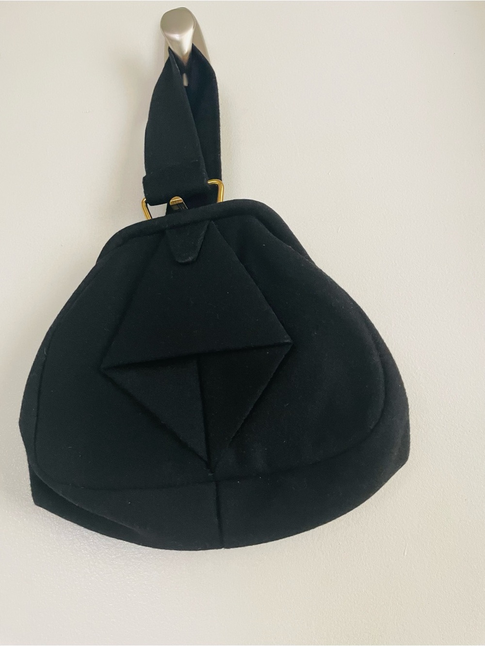 Black Wristlet Clutch - Minimal Soft Fabric - Picture 2 of 2